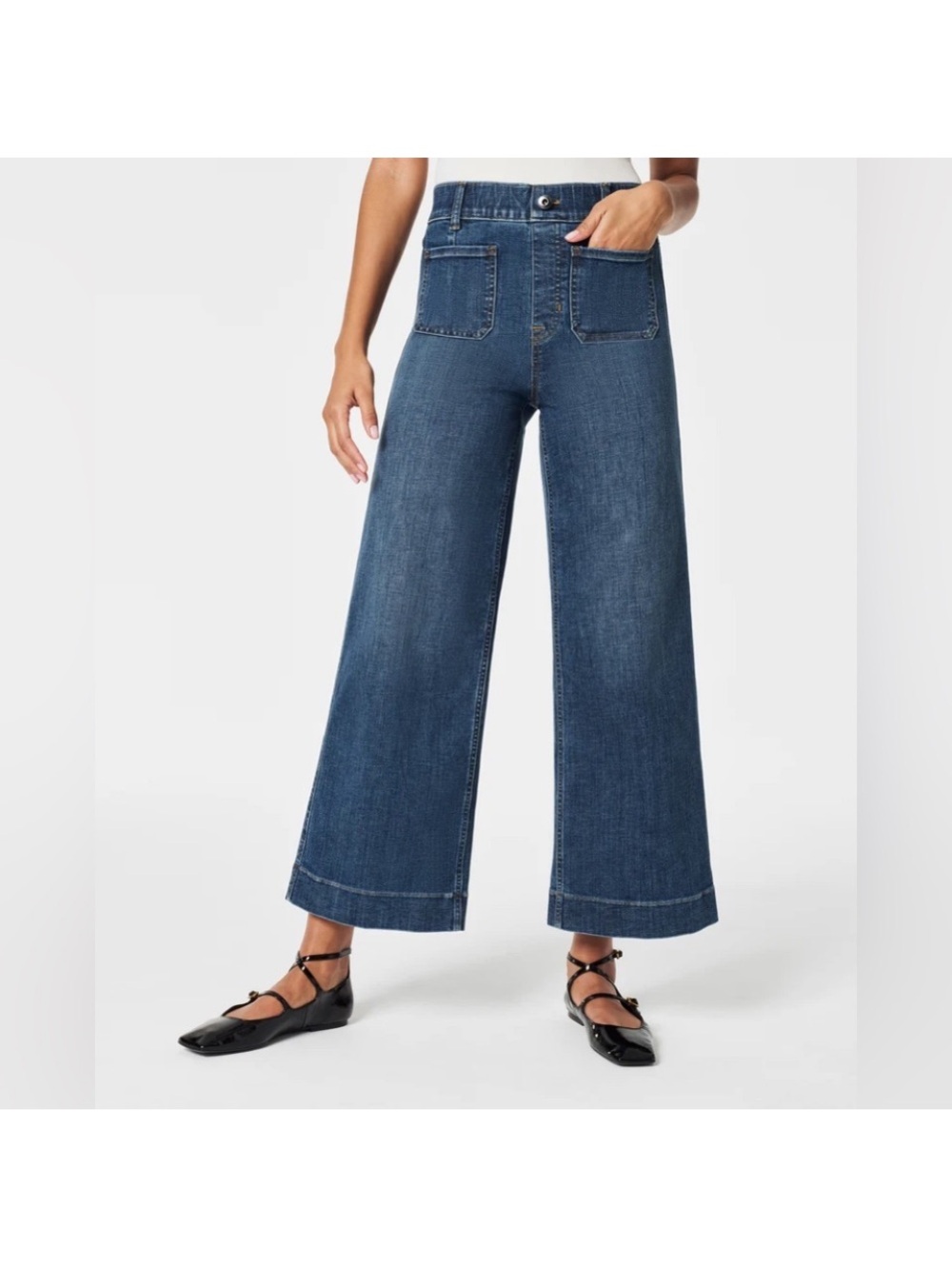 SPANX SPANXshape EveryWear Cropped Wide Leg Jeans - Picture 4 of 16